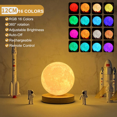 Levitating Moon Lamp – 3D Floating LED Light for Home & Office Decor