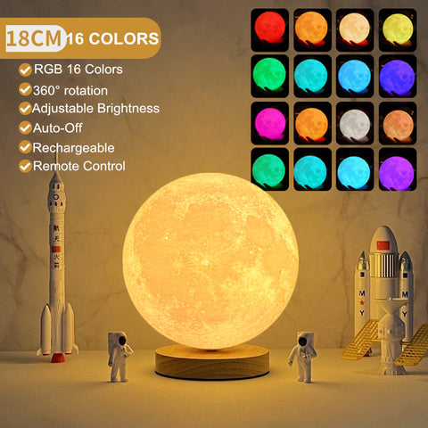 Levitating Moon Lamp – 3D Floating LED Light for Home & Office Decor