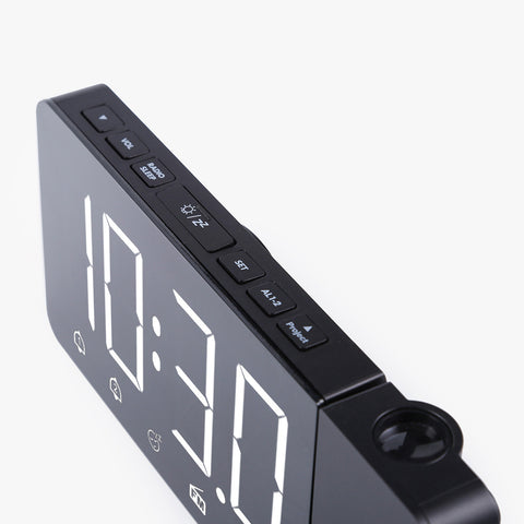 Wake Up in Style – Projection Alarm Clock with LED Display & Radio