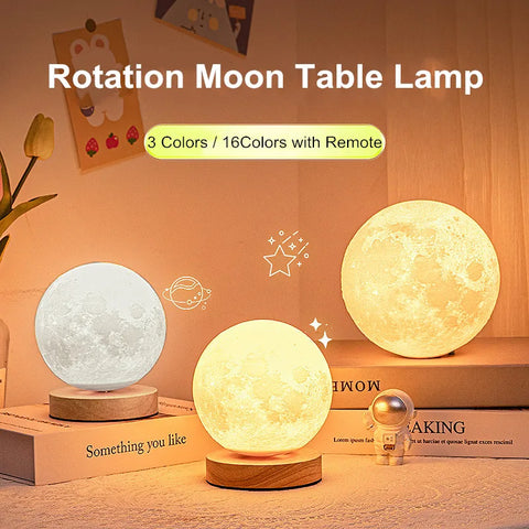 Levitating Moon Lamp – 3D Floating LED Light for Home & Office Decor