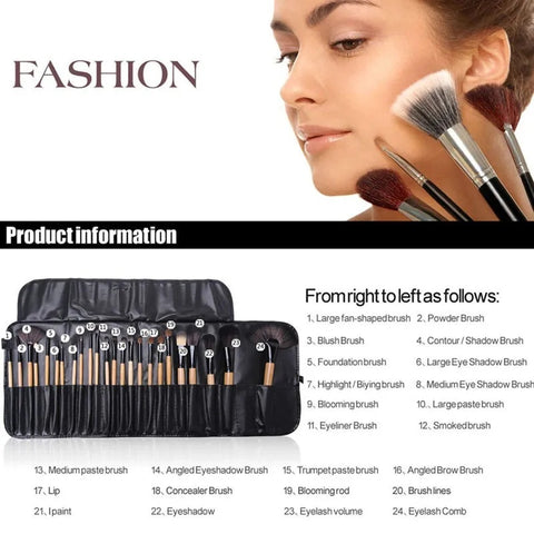 24-Piece Makeup Brush Set – Professional Cosmetic Brushes with Gift Bag
