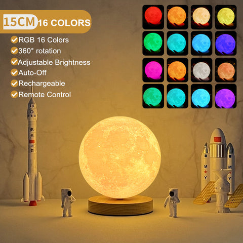 Levitating Moon Lamp – 3D Floating LED Light for Home & Office Decor
