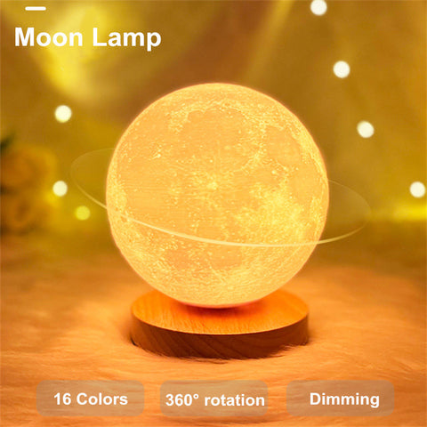 Levitating Moon Lamp – 3D Floating LED Light for Home & Office Decor