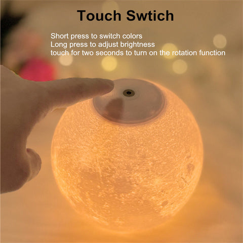 Levitating Moon Lamp – 3D Floating LED Light for Home & Office Decor